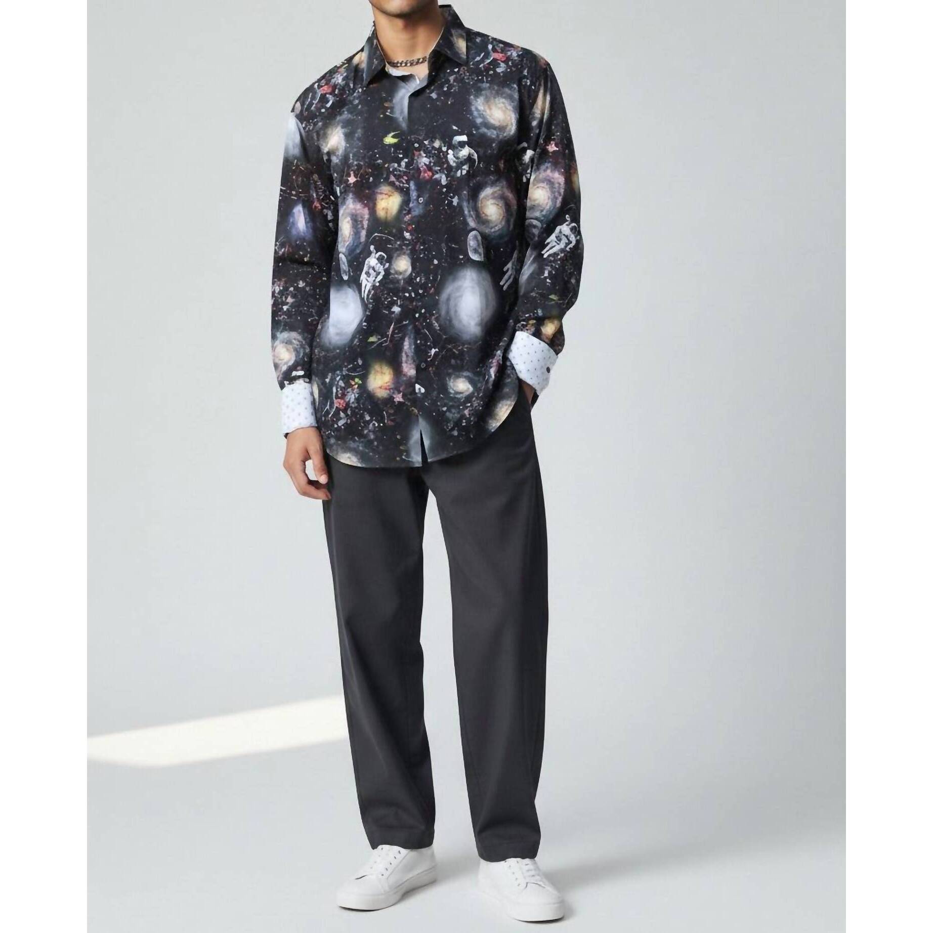 New Mizumi Couture Slim Fit Long Sleeve Dress Shirt In Multicolor
